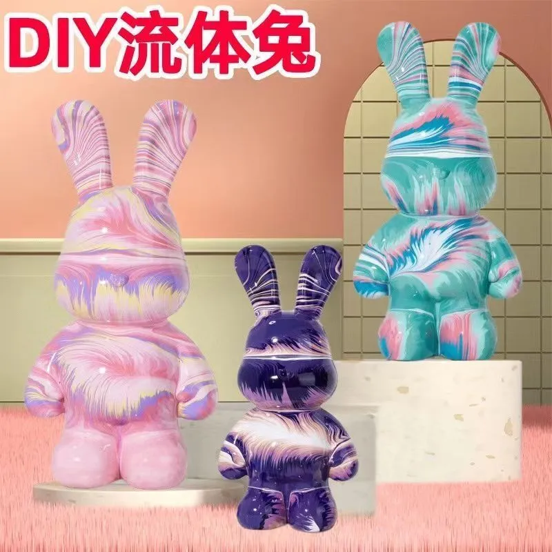 Набор для творчества Игрушка Кролик BearBrick 23 см для девочек,:Красный; золотой, золотой, фото 3