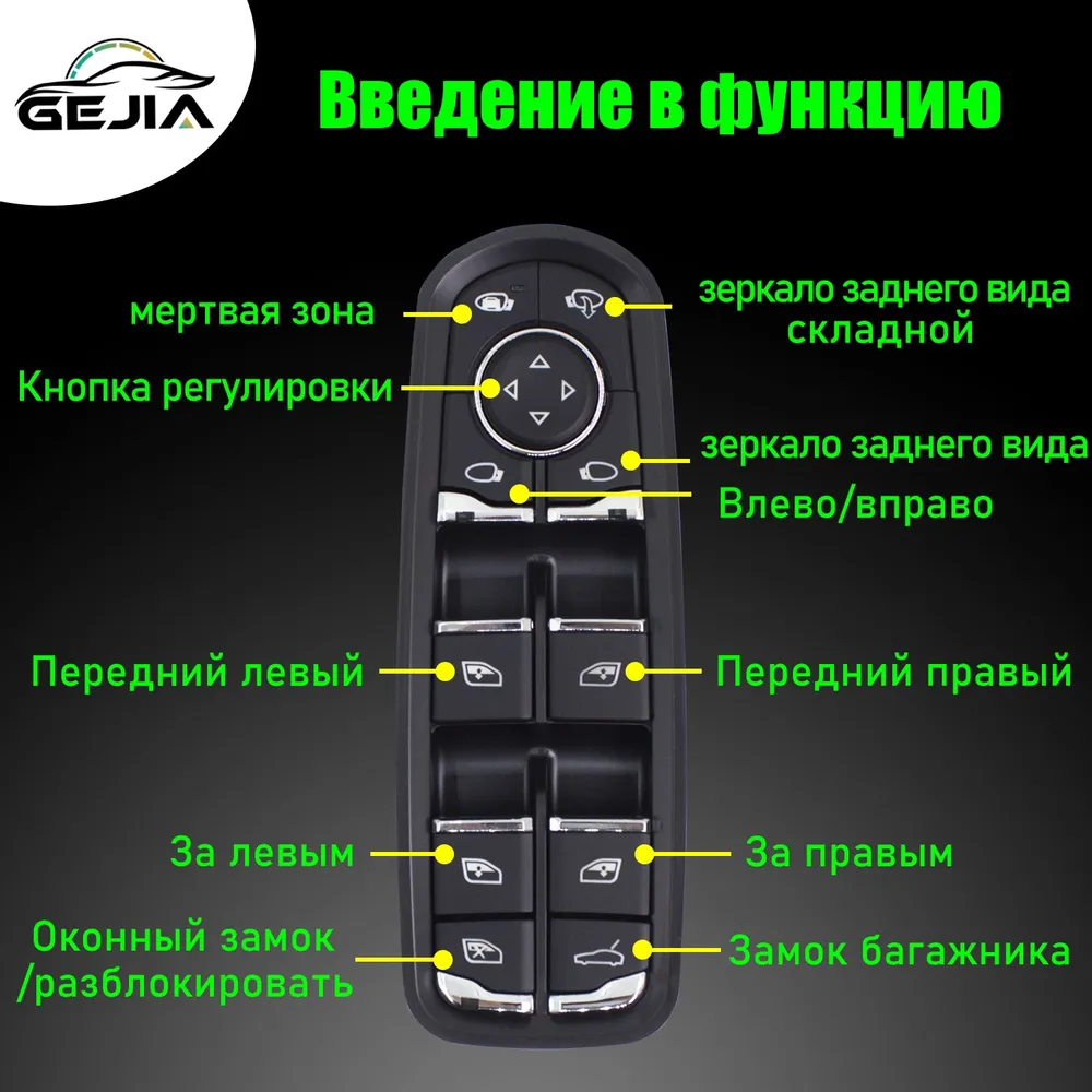 кнопка стеклоподъемника для Porsche Panamera / Cayenne / Macan (мертвая зона),блок управления стеклоподъемниками 7PP959858AEDML., вариант, фото 3
