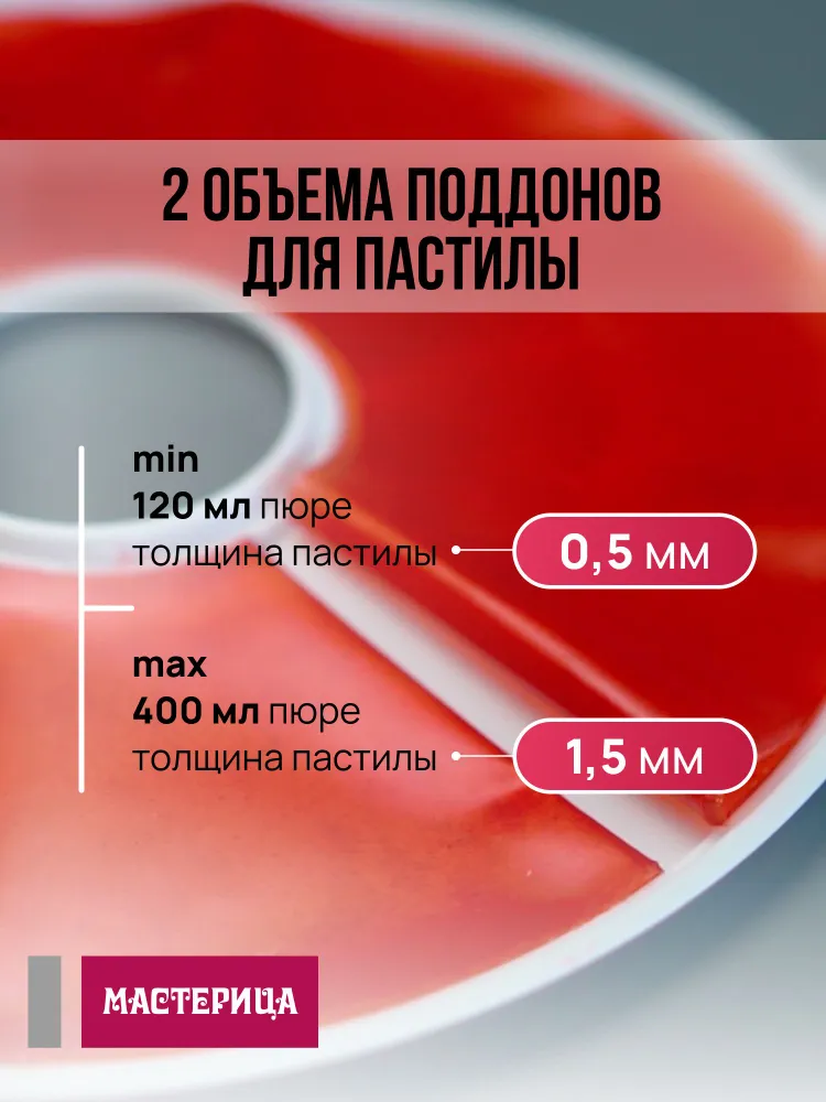 Поддон для пастилы Мастерица PР-0505 5шт+лопатка универс., диаметр 29.5см к сушилкам для овощей и фруктов, 5 шт, фото 2