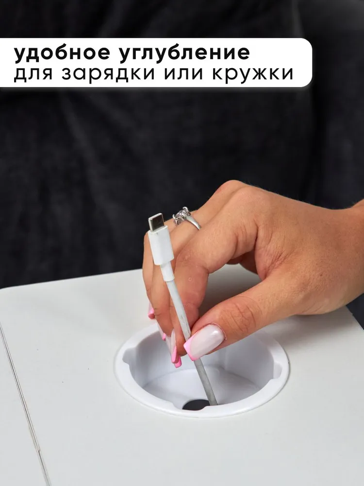 Подставка столик для ноутбука Oqqi, для завтрака в кровать, складной, прикроватный, 23,5х32х55 см, 23.5x32x55 см, фото 6