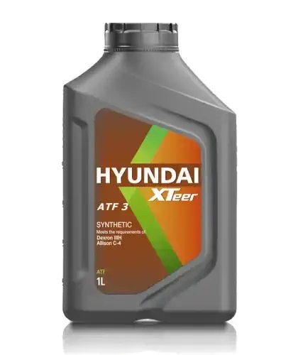 Масло для акпп и гур hyundai xteer atf 3 1011011 синтетическое 1 л, 1 л