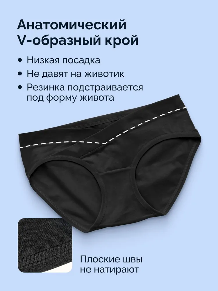 Трусы слипы, дородовые Для беременных, 4 шт, 4 шт, фото 3