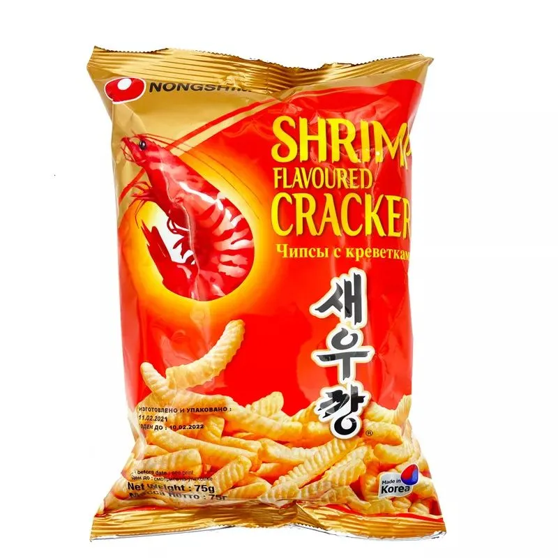 Чипсы со вкусом креветки, Nongshim, 75 г, 75 г
