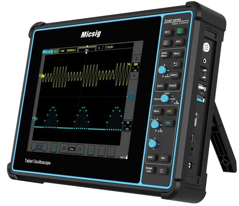 Осциллограф цифровой Micsig STO2002 планшетный (200МГц, 2 канала, тачскрин, Android, аккумулятор, Wi-Fi, HDMI, декодирование), вариант, фото 5
