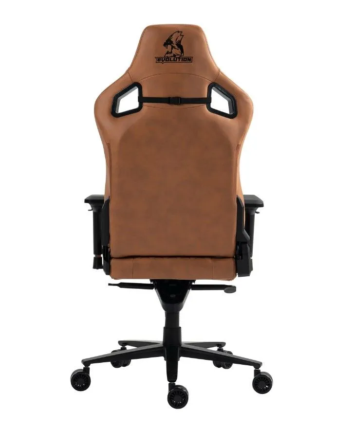 Кресло компьютерное игровое EVOLUTION NOMAD Brown, Замша, Мультиблок, коричневый, фото 4