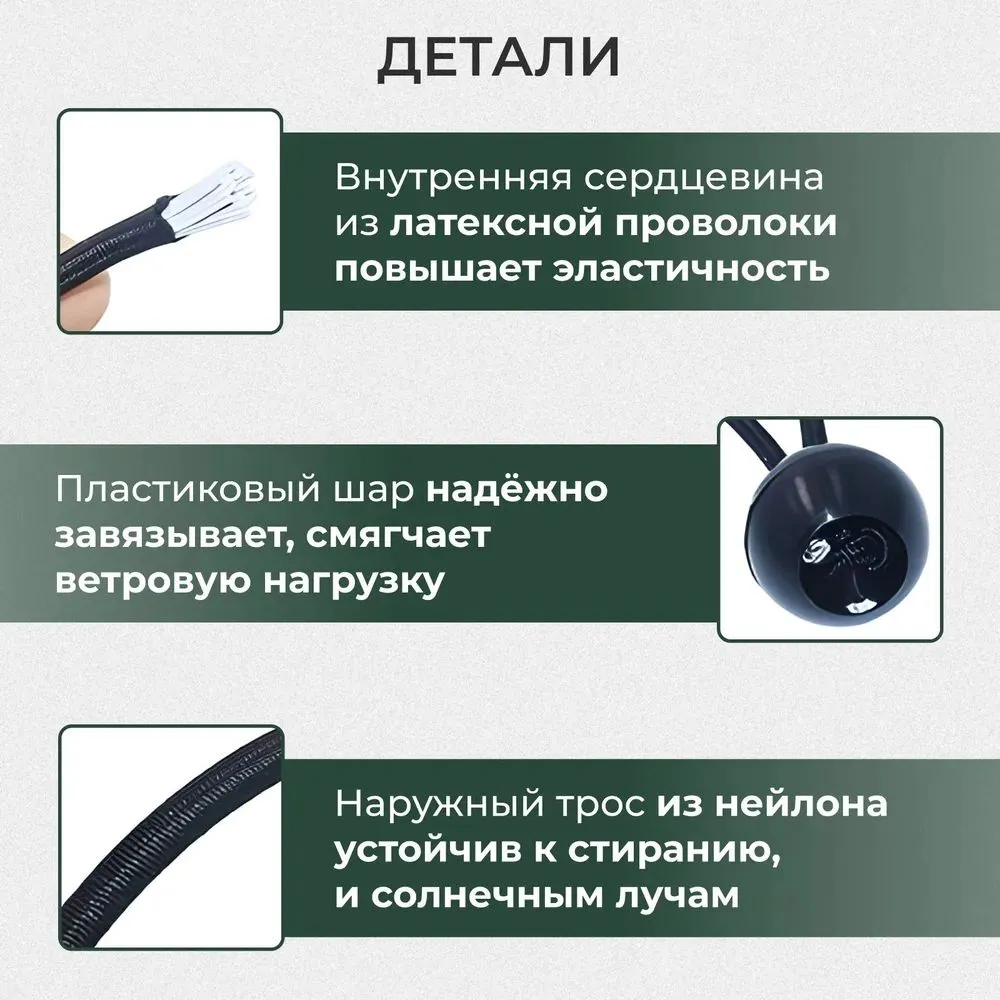 Петля фиксатор универсальная для тента, брезента, палатки - 20шт., 20шт, фото 4