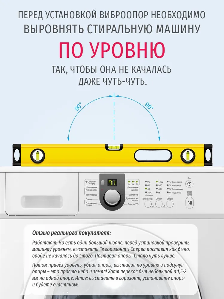UBBO Ультратонкие антивибрационные подставки для стиральной машины и холодильников (двухслойные виброопоры) Графит 4 шт. Уменьшение вибрации и шума. Антискользящие подставки для стиральной машины., 4 шт, фото 5