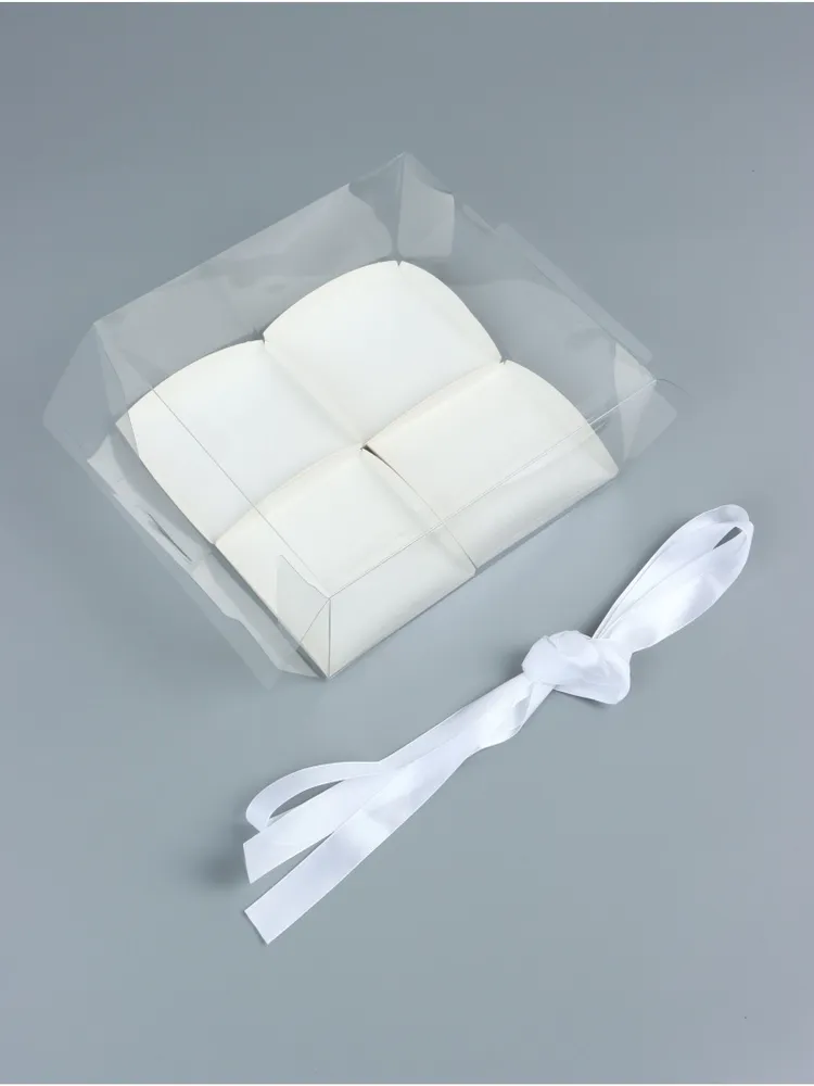 Коробка кондитерская для пирожных 4 штуки, белая, 20 х 20 х 10 см, 20x20x10 см, фото 6