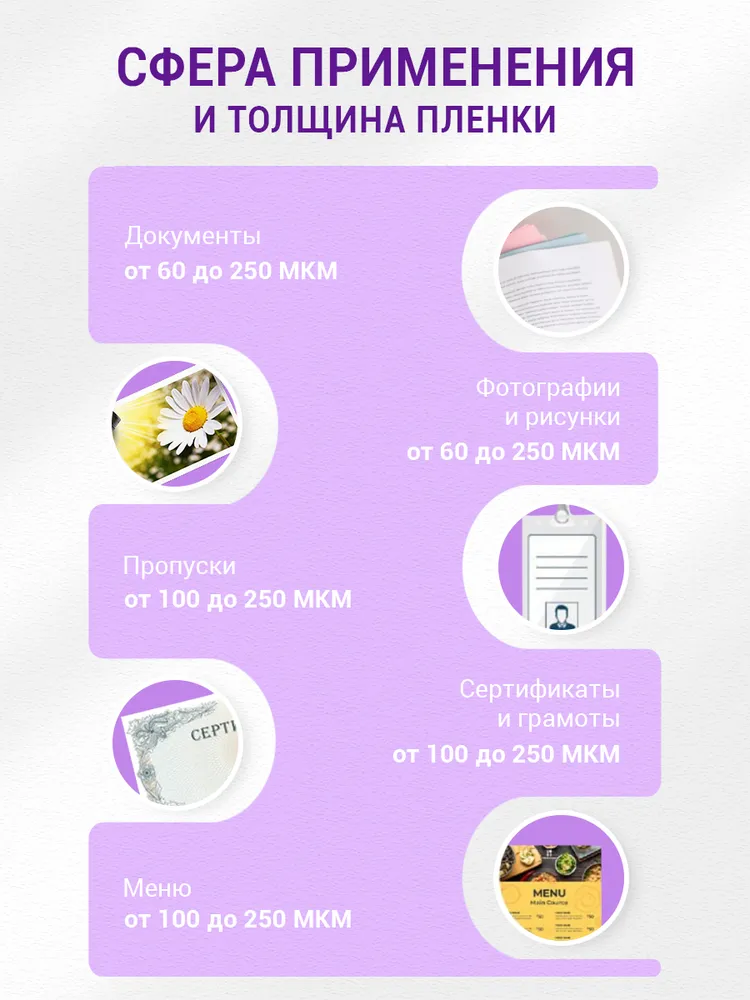 Пленка для ламинирования бумаги а4 100шт 100мкм, глянцевые ламинирующие листы файлы 216х303 мм, Uvendo, 75мкм, фото 5