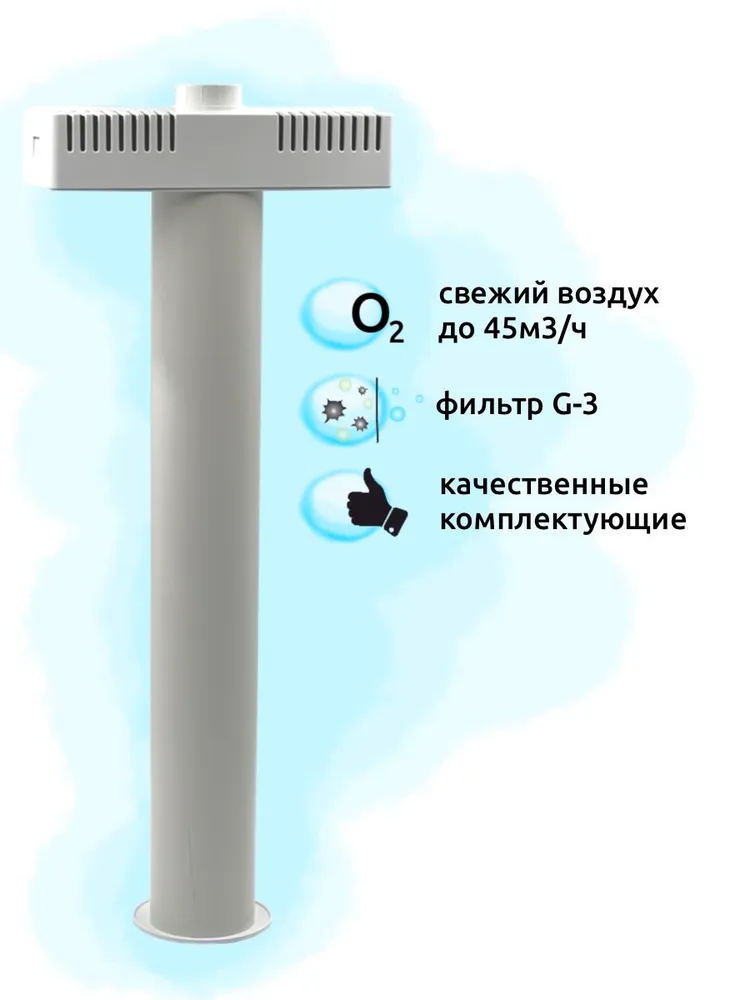 Приточный клапан стеновой вентиляционный NovaPLUS с вентканалом КИВ, вариант, фото 4