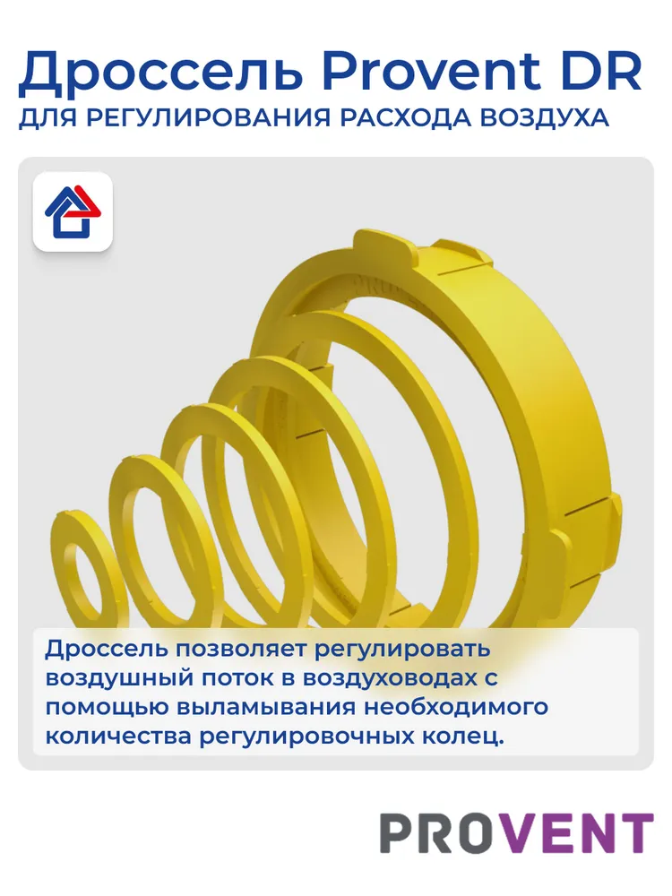 Дроссель DR 75 Provent, элемент вентиляции Провент, вариант, фото 3