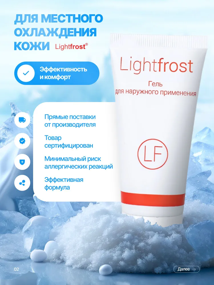 Обезболивающий гель для эпиляции, тату и татуажа Light Frost Лайтфрост, 30 мл, 30 мл, фото 6