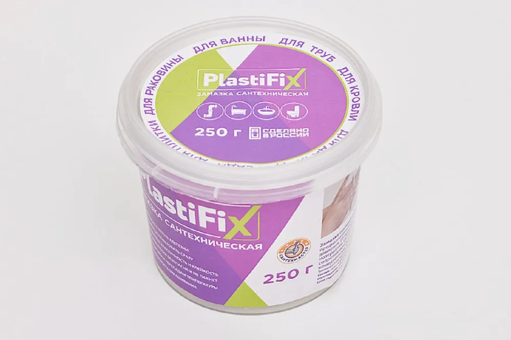Замазка сантехническая PlastiFix 250 г, 250 г, фото 4