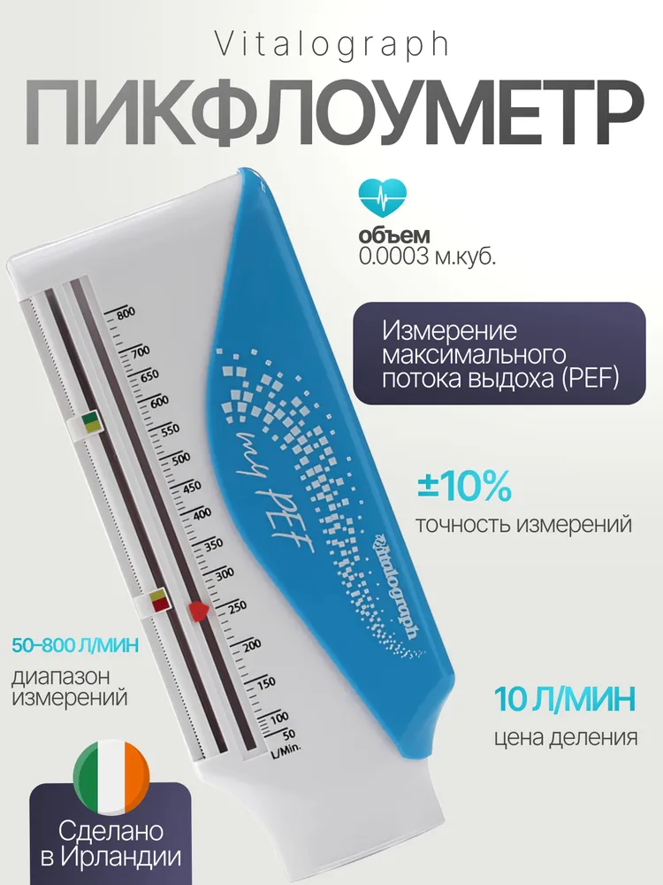 Пикфлоуметр Vitalograph с принадлежностями, вариант