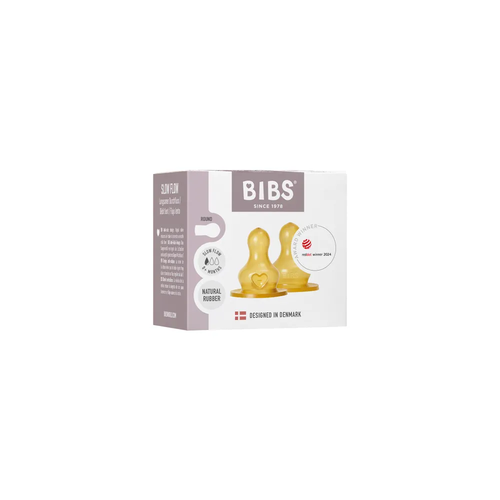 Соска для бутылочки медленный поток (2шт) BIBS Bottle Nipple 2 PACK Slow Flow - Latex, 2 шт, фото 5