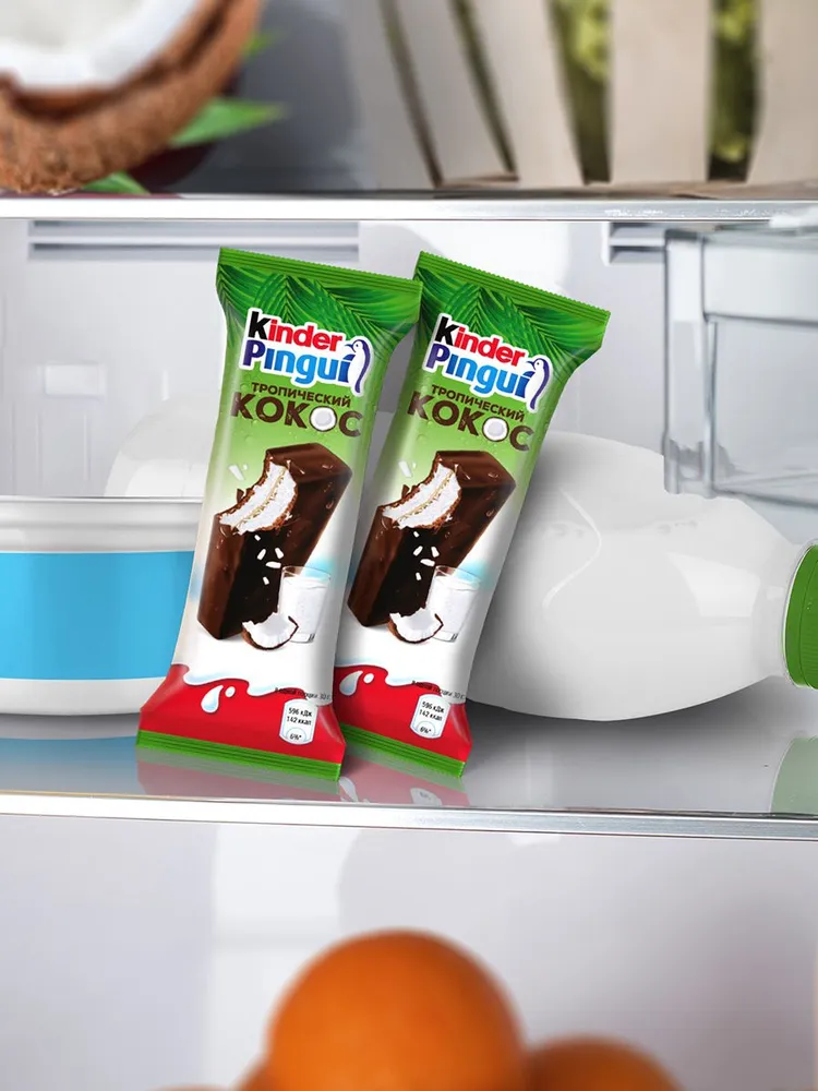 Пирожное бисквитное Тропический Кокос 30 г, Kinder Pingui, 30 г, фото 4