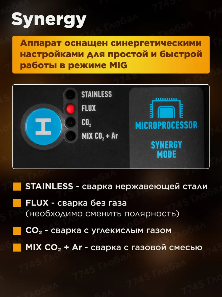 Solaris Полуавтомат сварочный с газом для дома MULTIMIG-245 (SL5712-4), вариант, фото 6