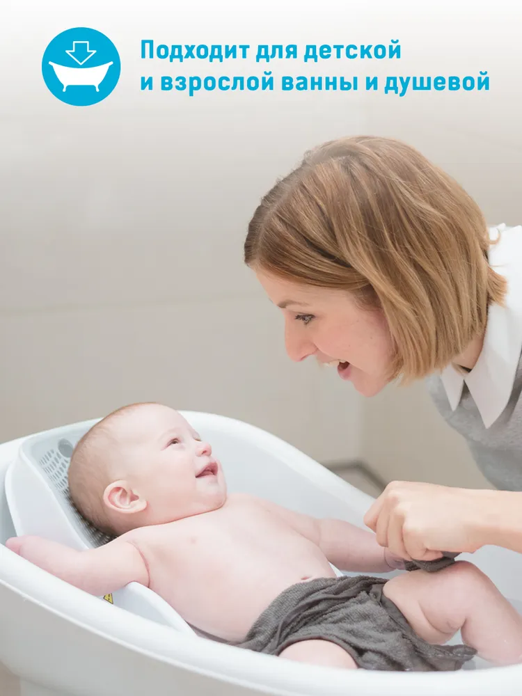 Лежачок-горка для купания новорожденных детей Angelcare Bath Support Mini, серый, серый, фото 5