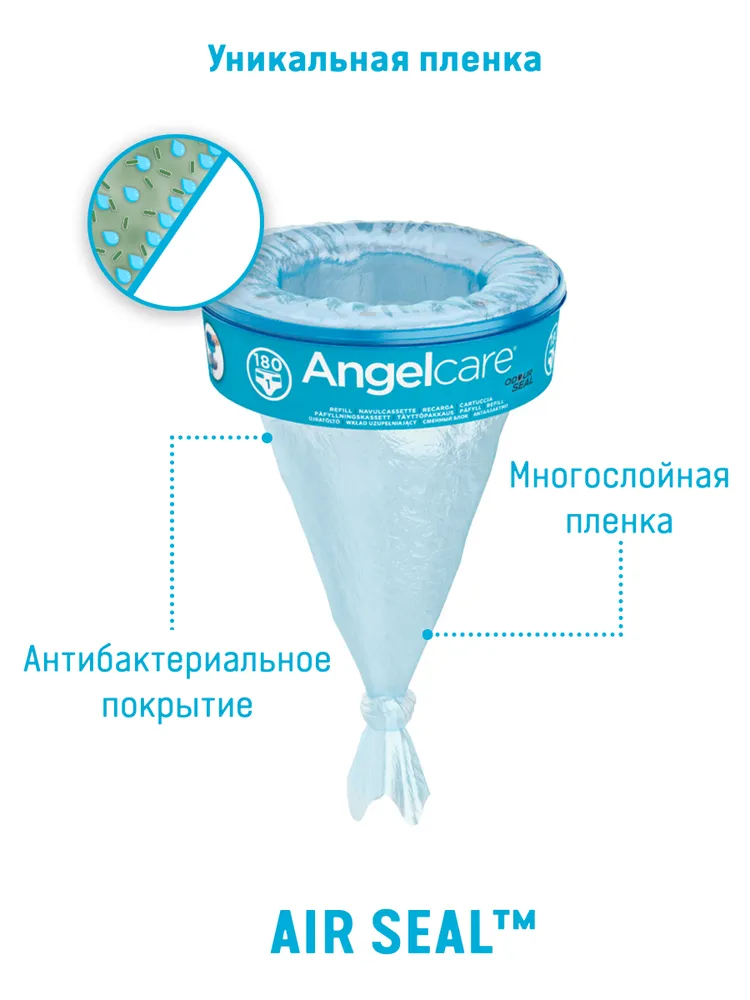Сменные кассеты для накопителя подгузников Angelcare (3 шт. в комплекте), 3 шт, фото 2