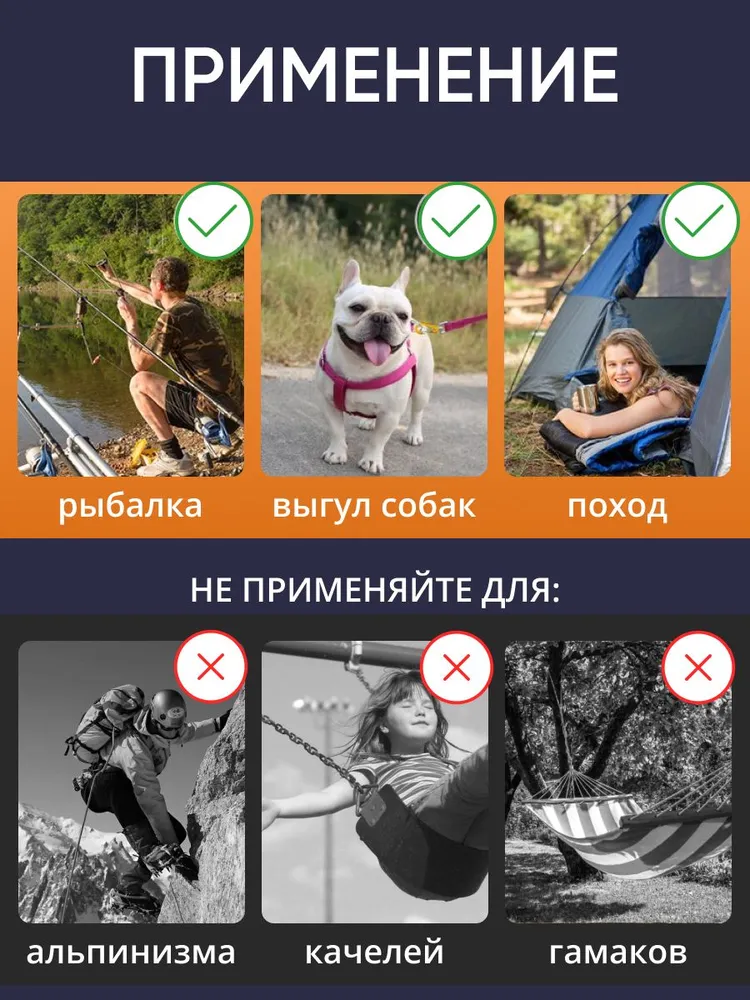 Карабин туристический для сумок и ключей, набор 4 штуки., вариант, фото 4