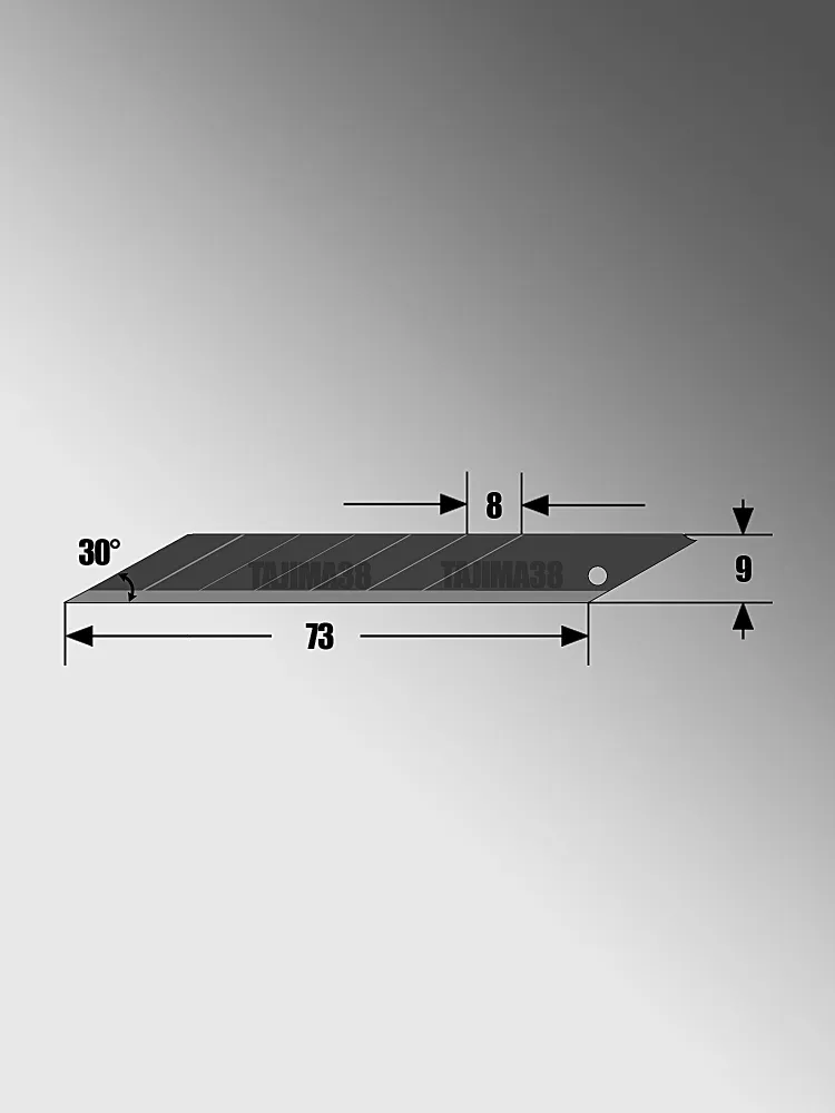 Лезвия для канцелярского ножа TAJIMA LCB-39RB 9 мм, 10 шт. Razar Black Blade, 10 шт, фото 2