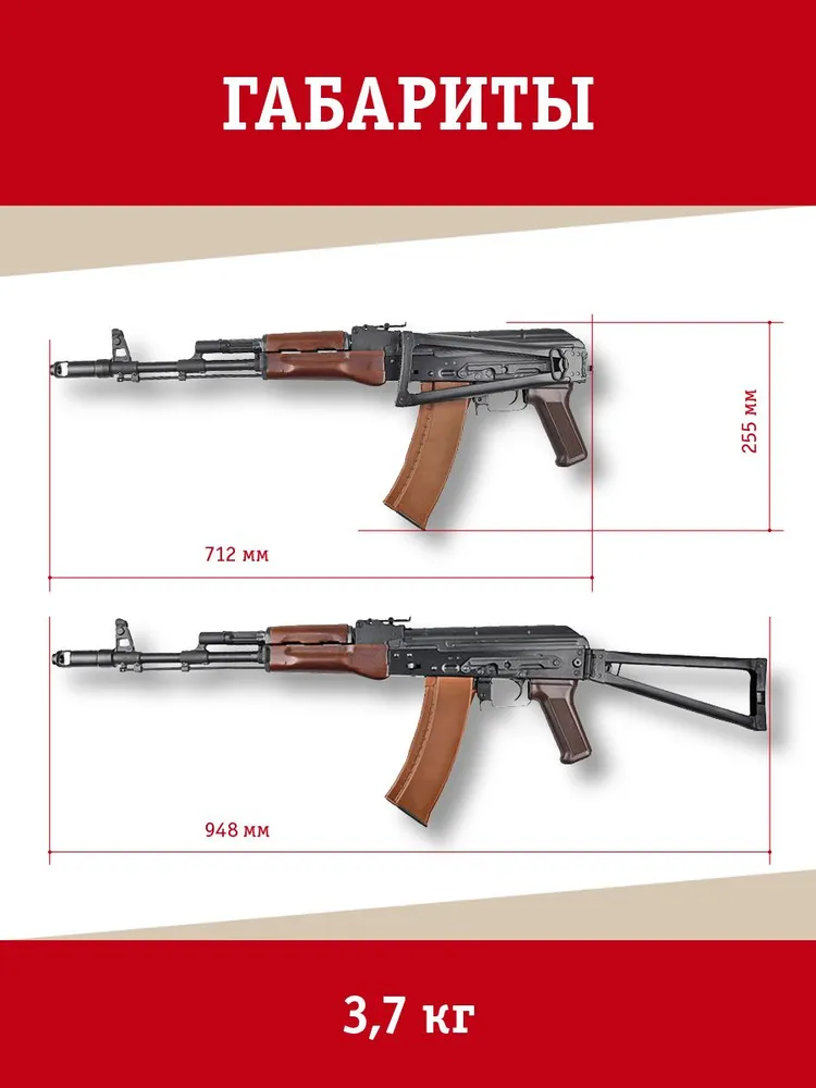 Автомат E&L АКС-74 AEG Essential (EL-A105S), вариант, фото 4
