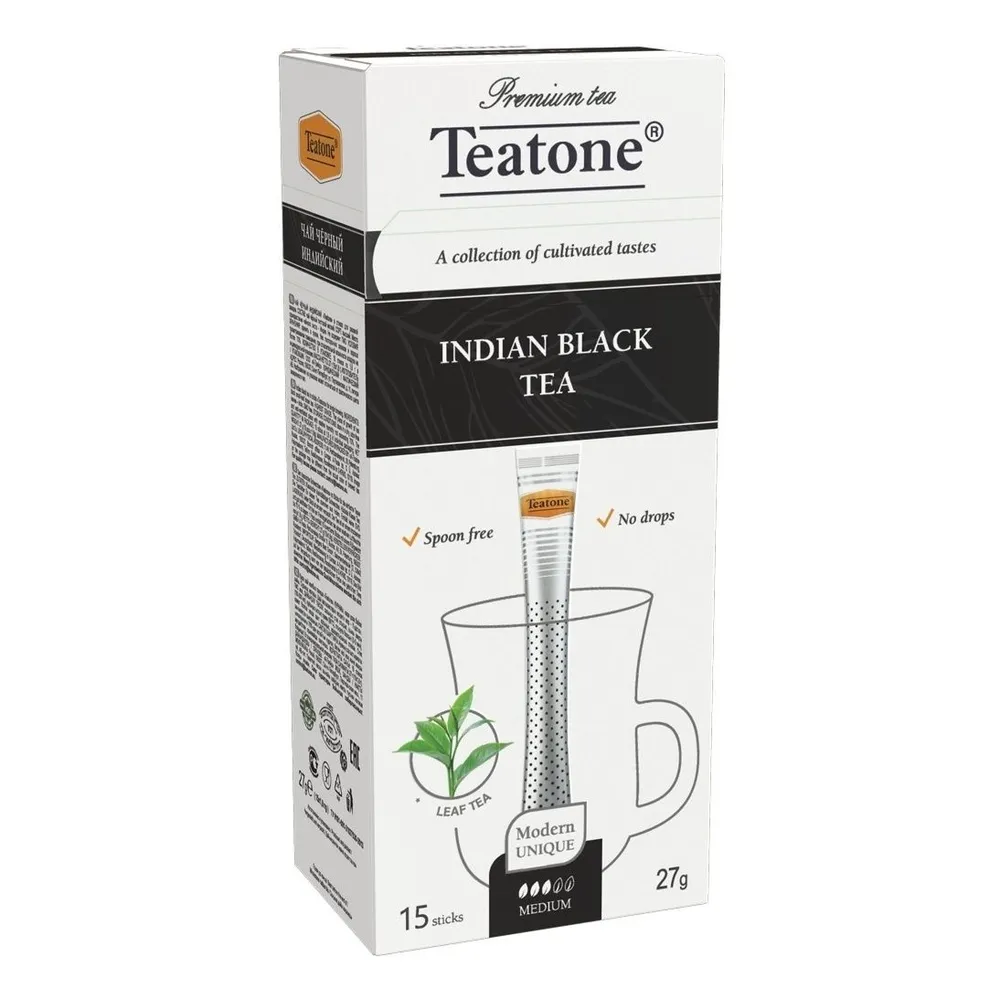 Чай черный Teatone Индийский в стиках 1,8 г х 15 шт, набор: 14 штук, 1,8 г, 15 шт, фото 3