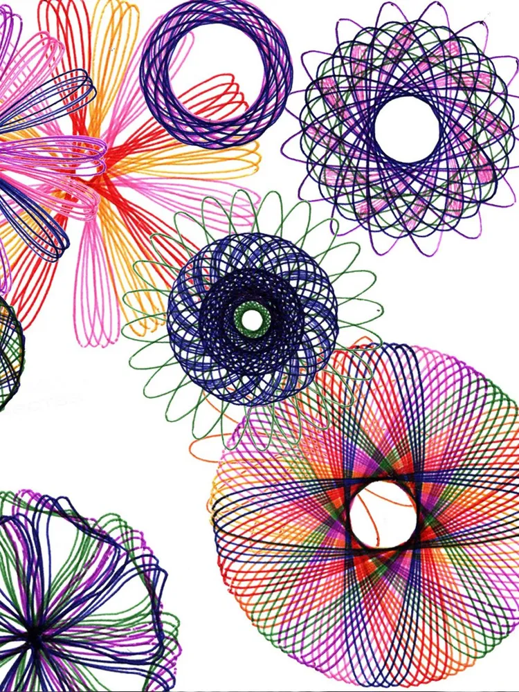 Спирограф набор для рисования и творчества развивающий для детей, вариант, фото 6