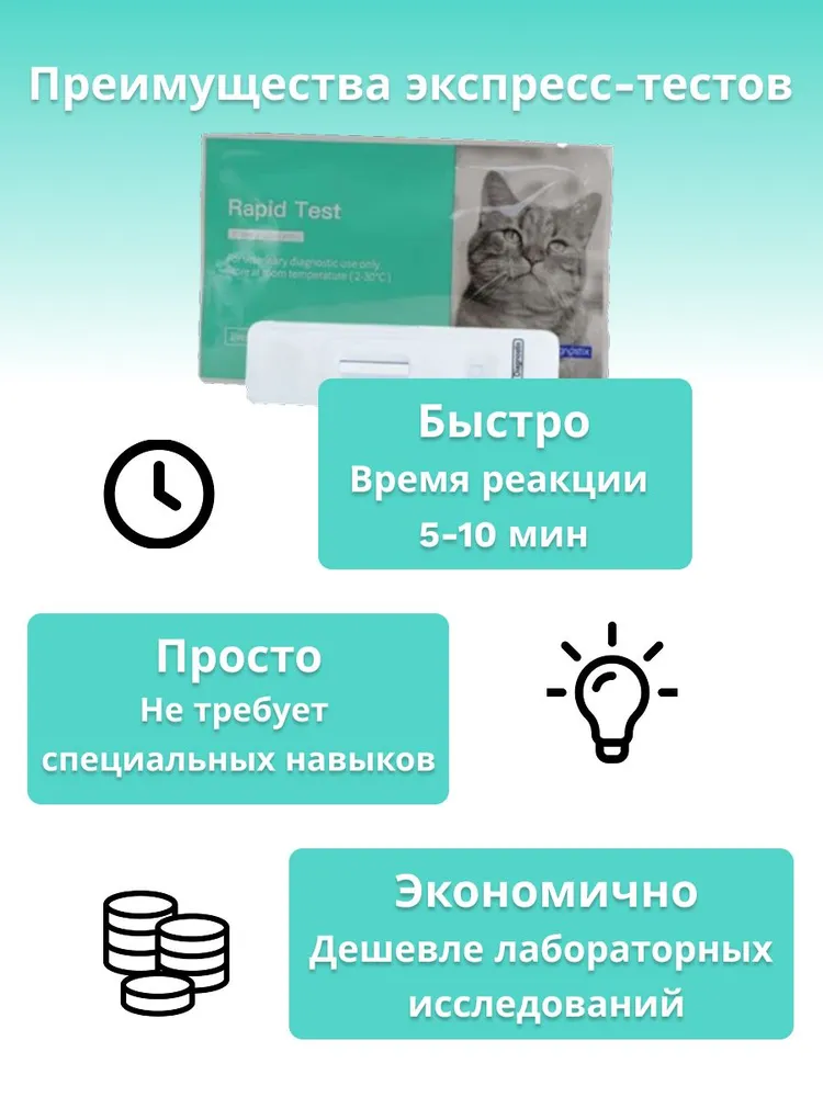 Экспресс-тест на выявление возбудителя панлейкопении кошек в образцах фекалий или рвотных массах., вариант, фото 2