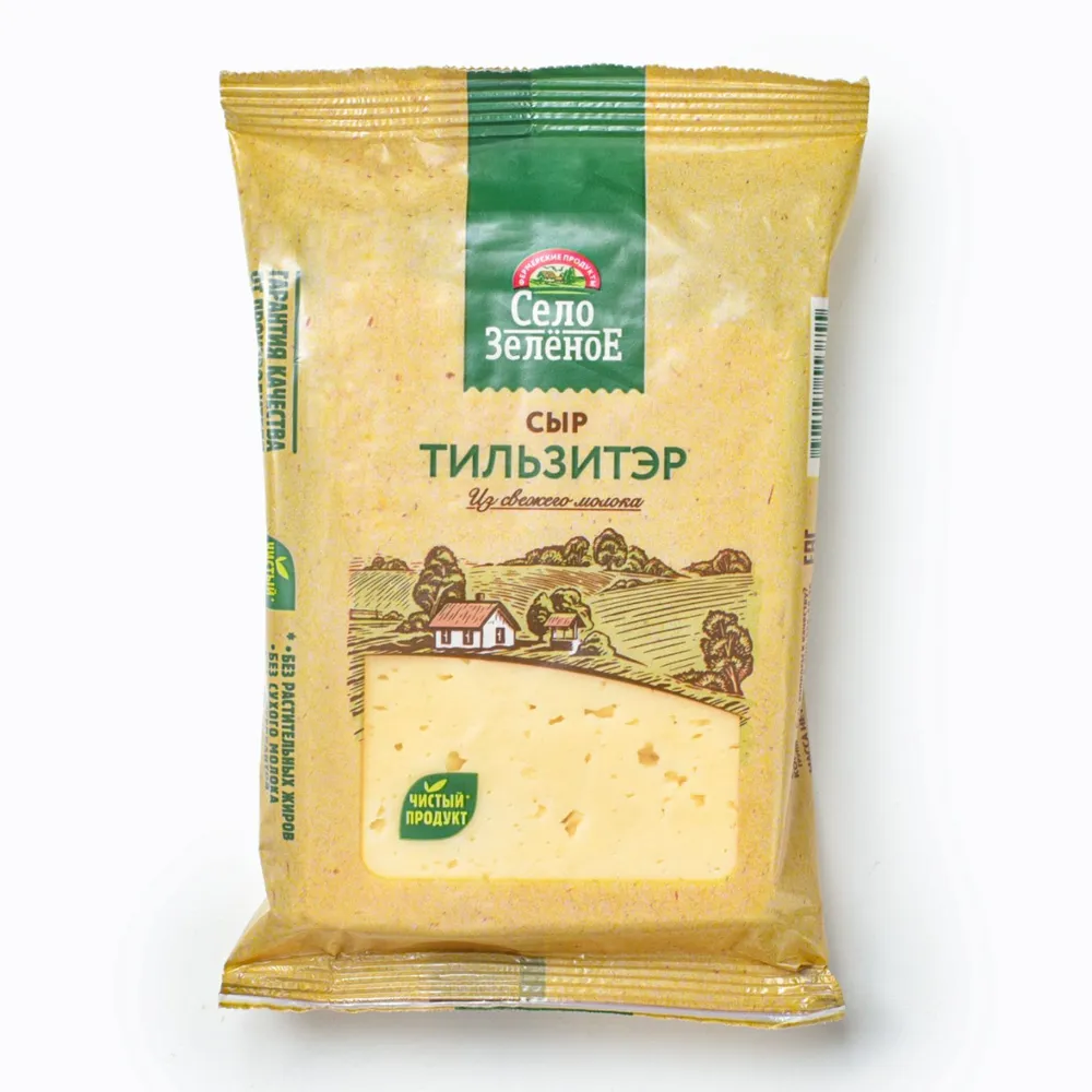 Сыр Тильзитэр 50% 200 г, Село Зеленое, 200 г