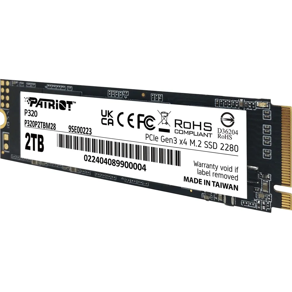2 ТБ Внутренний SSD-диск PATRIOT P320P2TBM28 твёрдотельный накопитель SSD P320 2TB M.2, M.2 (P320P2TBM28), 2 ТБ, 2 ТБ, фото 2