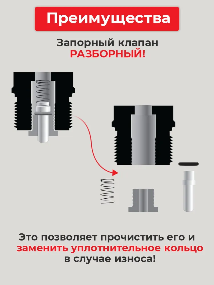 Компрессометр для бензиновых двигателей 230мм, вариант, фото 5