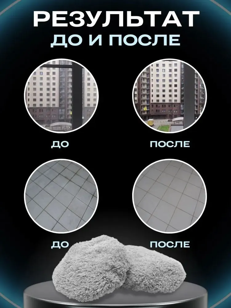Салфетки из микрофибры для работа мойщика окон, набор 12 штук, вариант, фото 4