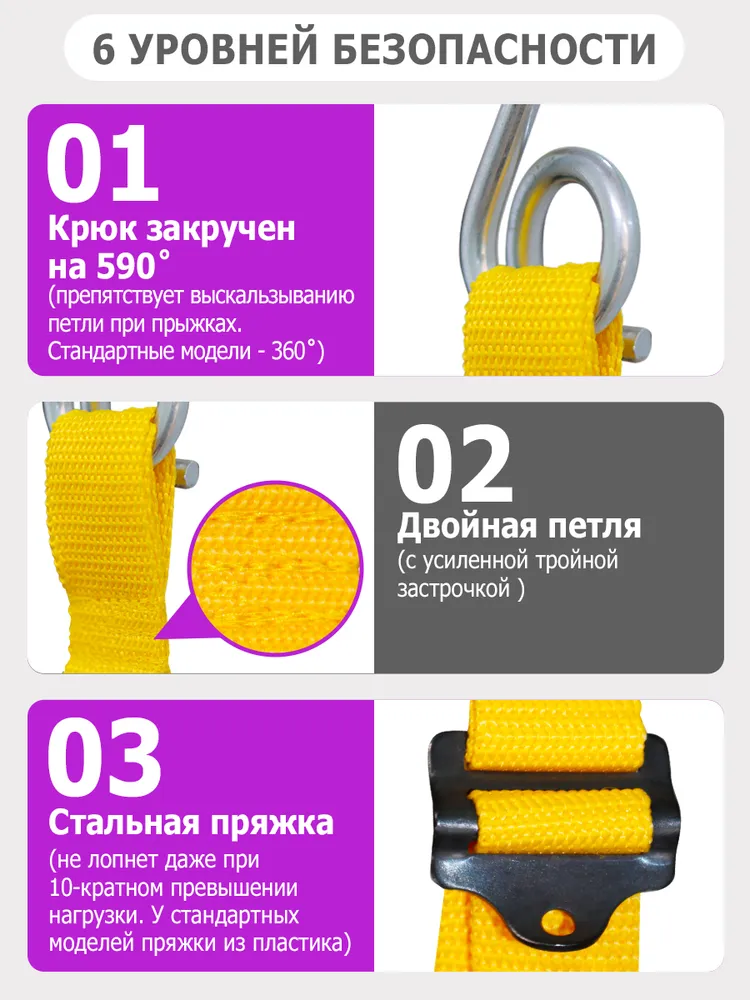 Прыгунки для малышей с 6 месяцев VIP с зацепом 3в1, вариант, фото 4