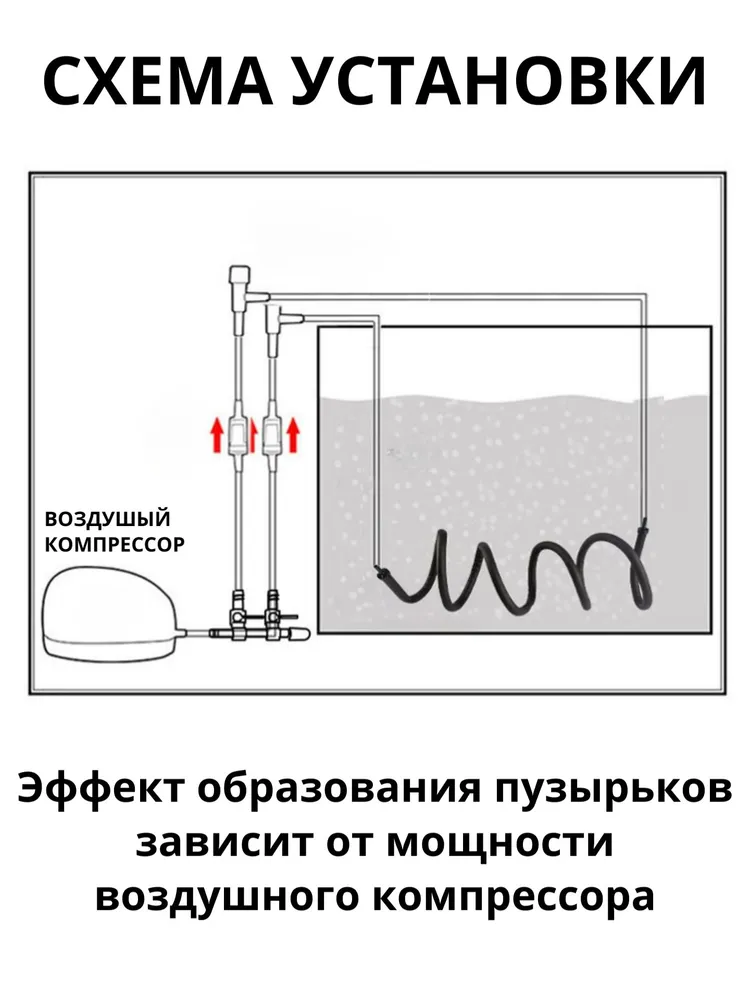 Гибкий распылитель 60 см для аквариума, вариант, фото 5