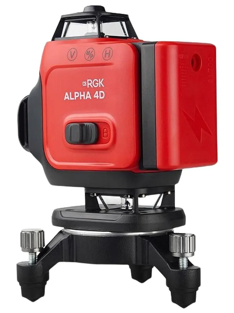 Лазерный уровень RGK ALPHA 4D, 0,2 мм/м / 4х360 / зеленый луч (арт. 722880), 4x360, фото 6