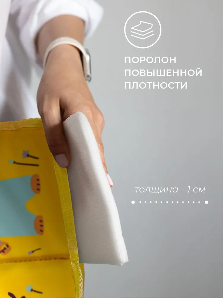 Всё на местах / Коврик для переобувания / Коврик в садик с принтом медвежонок, вариант, фото 4