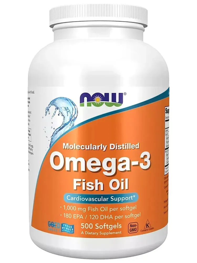Now Omega-3, Омега 3 1000 мг, рыбий жир, 500 шт, 1000 мг в капсулах, фото 2