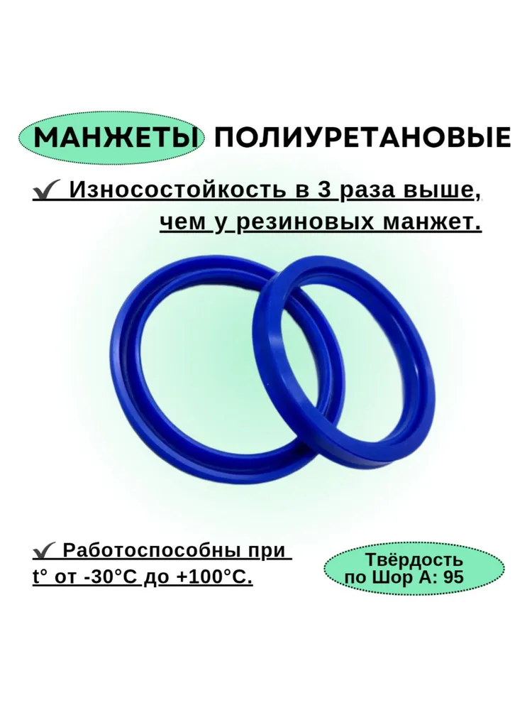 Манжета 4х11х5 гидравлическая полиуретановая PU, 4 штуки., 4x11x5, фото 2