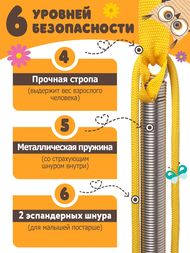 Прыгунки для малышей с 6 месяцев 3в1. Для малышей крепление крюк, вариант, фото 5