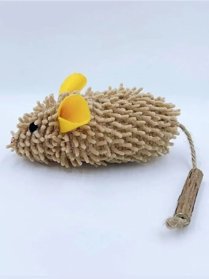 Мягкая игрушка для кошек / БОЛЬШАЯ МЫШКА с мятой и палочкой мататаби, вариант, фото 4