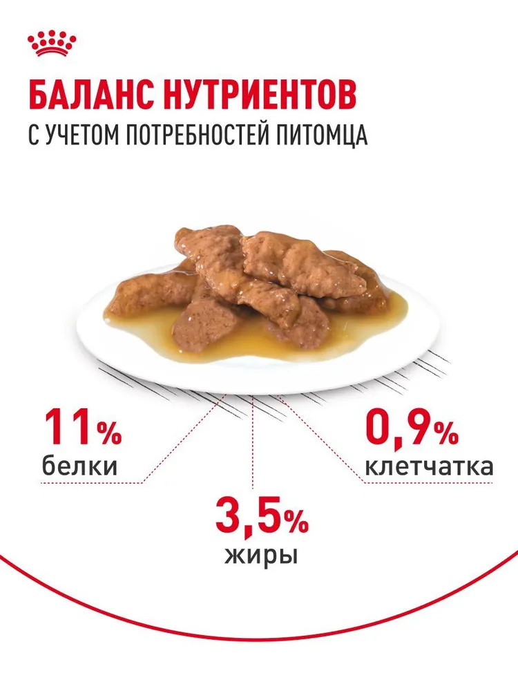 Влажный корм для стерилизованных кошек Royal Canin Indoor Sterilised для живущих в помещении, кусочки в соусе, 85 г х 28 шт, 85 г, 28 шт, фото 4