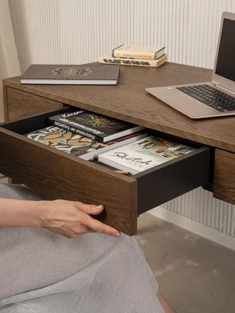 Письменный компьютерный стол с ящиком tioTeo Aramil One 120х60х78 см, дуб рустик, без фрезеровки, 60x78 см, фото 3