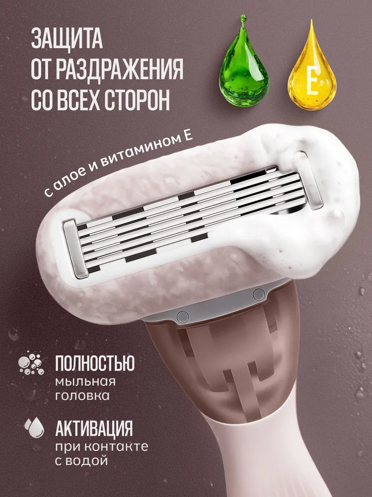 Кассеты для бритья женские, сменные лезвия для многоразовой бритвы Pure, вариант, фото 2