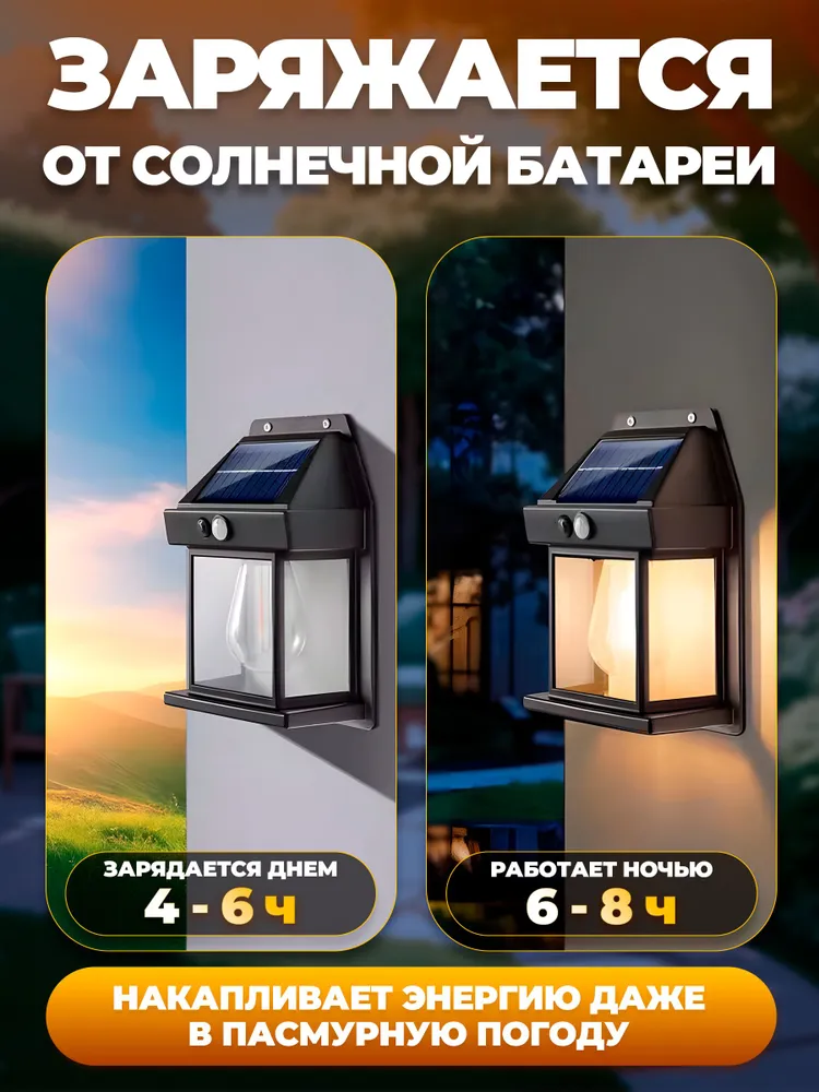 Светильник уличный на солнечной батарее, вариант, фото 4