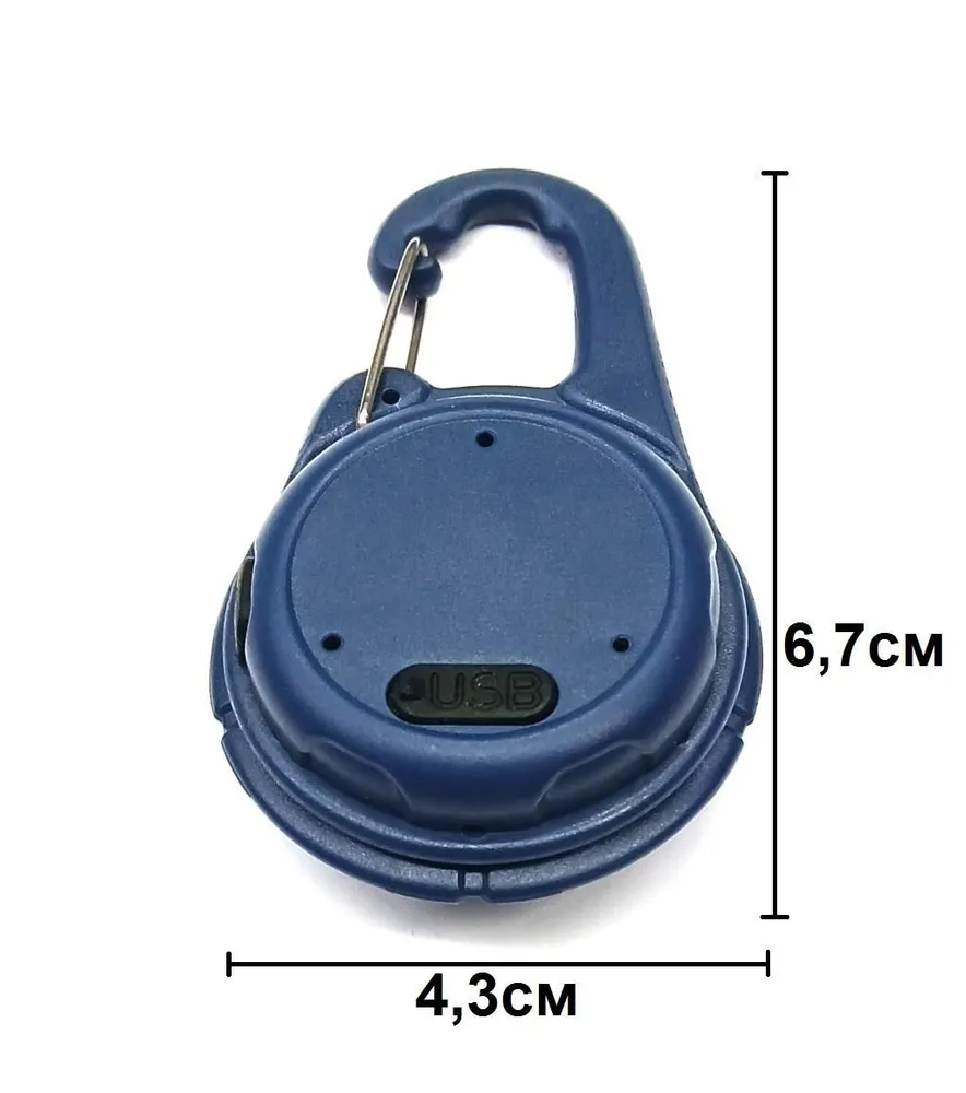 Светодиодный маячок с USB зарядкой для собак оранжевый, оранжевый, фото 2