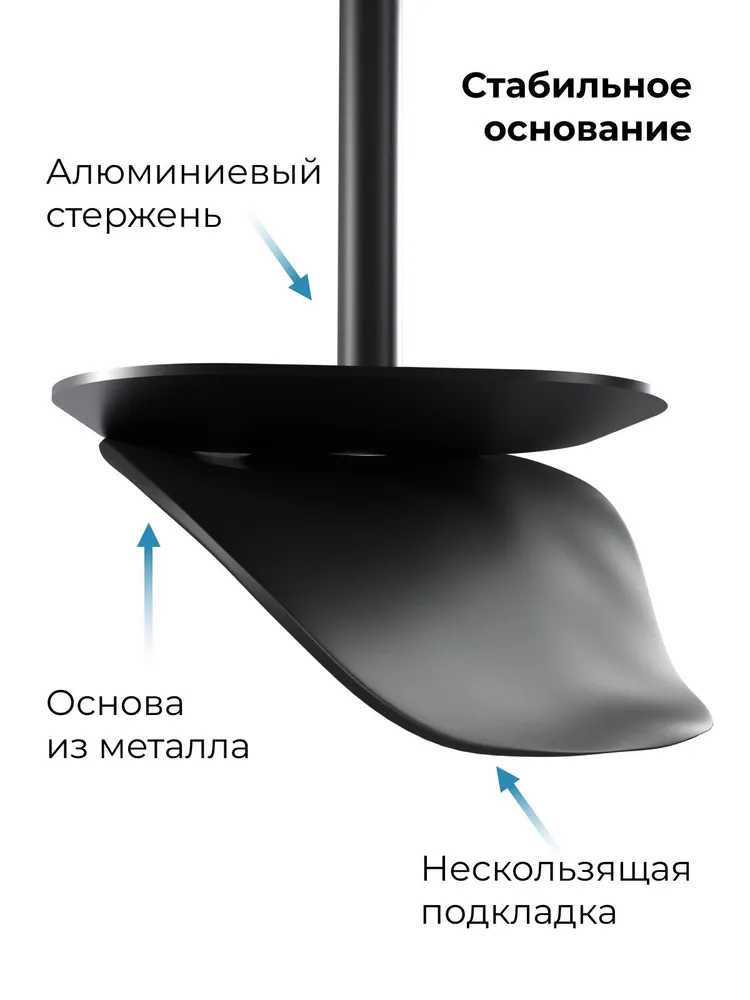 Держатель для телефона Cooper ChatStand на стол, регулировка по высоте от 24 до 36 см и изменение угла наклона; цвет черный, черный, фото 4