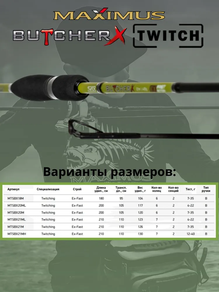 Спиннинг для твичинга Maximus Butcher-X TW 210 см 7-35 г, 210 см, фото 6