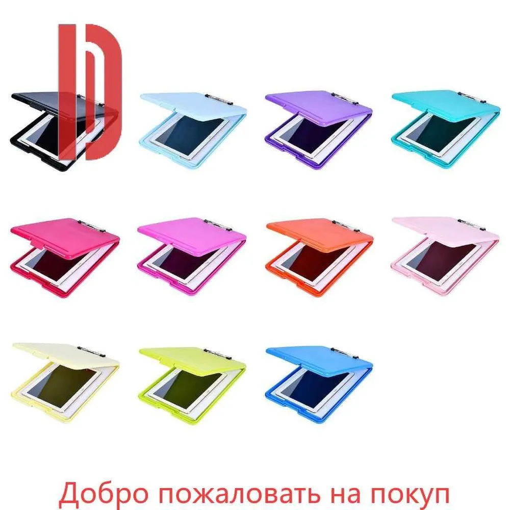 Папка-планшет для письма формата А4-однотонная, черная, черный, фото 4