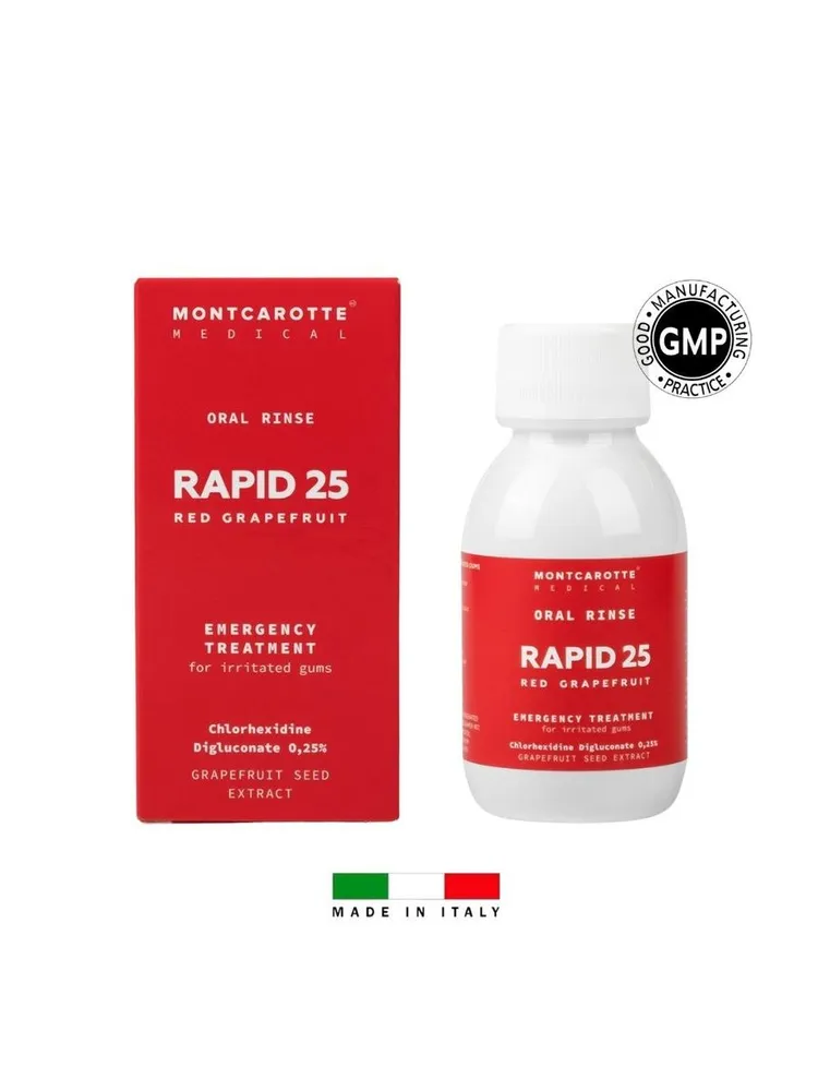 Антибактериальный ополаскиватель для полости рта РАПИД 25 Rapid Montcarotte, 100 мл, 100 мл, фото 2